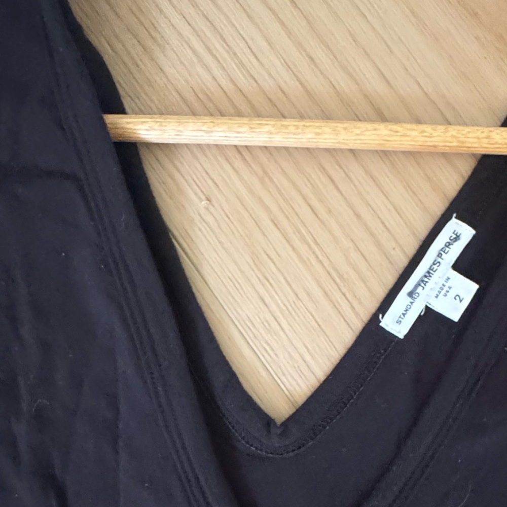 Black Cotton James Perse Dress